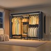 VIPEK V6LC Covered Garment Rack Heavy Duty Closet Wardrobe with Cover and Dimmable LED Lights, Black Rack with Cover - 3 of 4