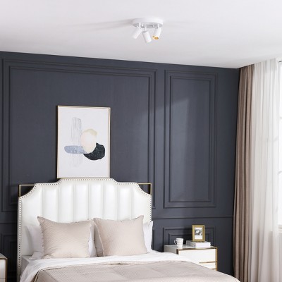 Shura White Aluminum 3-Head LED Flush Mount Light