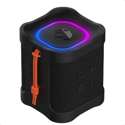 Lifeworks Terrain Mini 2 Wireless Bluetooth Speaker, IPX7 Water Resistant, 14H Battery, Multi-Link, LED Light Show, Portable, Black