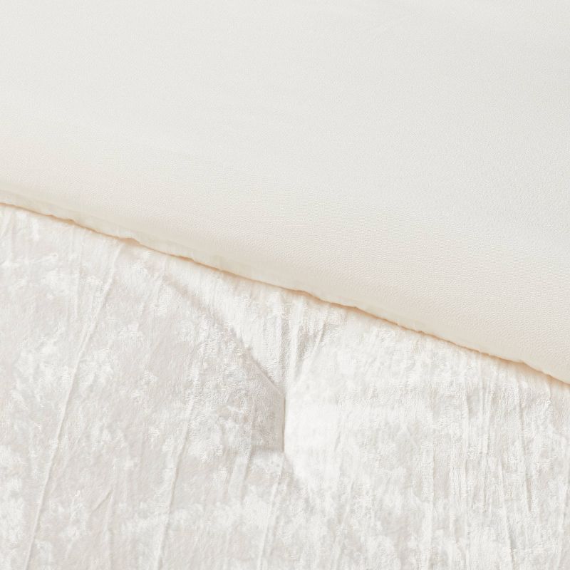 3pc Luxe Distressed Crinkle Velvet Comforter and Sham Set - Threshold™, 3 of 8