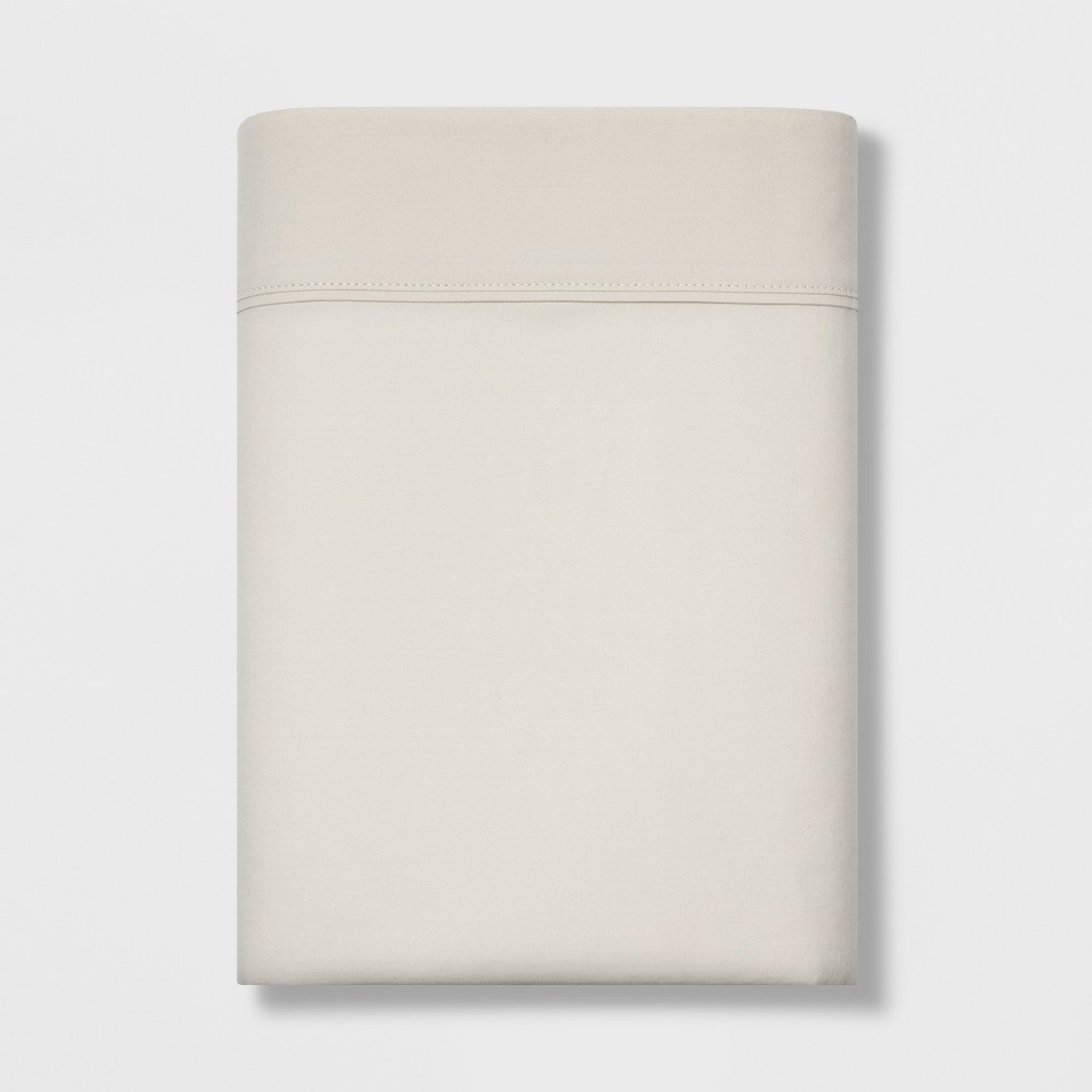Twin 300 Thread Count Ultra Soft Flat Sheet Chalk - Threshold was $10.99 now $7.69 (30.0% off)