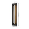 Rennnsan Brilore 17"H Hardwired Rectangle Modern LED Dimmable Outdoor Wall Sconce in Black - 3 of 4