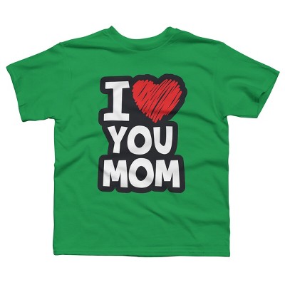 Boy's Design By Humans I Love You Mom Heart By solon2020 T-Shirt