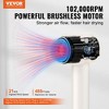VEVOR High-Speed Hair Dryer, 102,000RPM Brushless Motor, 200M Negative Ions, 3-Color Temp LED & 2 Speeds, Lightweight Hairdryer with Diffuser & Nozzle - 2 of 4
