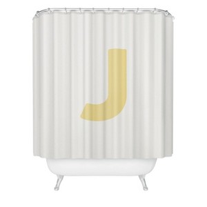Deny Designs April Lane Art Block Monogram Shower Curtain - 1 of 3