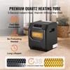 VEVOR Infrared Heater,1500W Remote Control Electric Space Heater,LED Patio Heater w/ 3 Speeds&Timer&Overheat/Tip-Over Protection & Child Lock,Black - 3 of 4