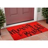 HomeRoots 24" X 36" Red and Black Coir Merry and Bright Outdoor Christmas Door Mat - 2 of 3