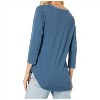 Women's V-neck Curve Hem Tee - mododoc - 2 of 3