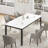 Rectangle Dining Table with Wooden Surface and Metal Legs, Ideal as Kitchen Table, Conference Table, or Writing Desk for Dining Room and Living Room - 3 of 4