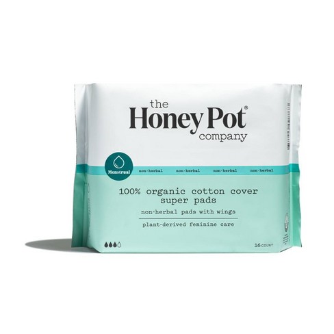 The Honey Pot Organic Cotton Non-Herbal Super Pads - 16ct - image 1 of 4