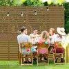 47-inches W x 72-inches H Brown Galvanized Sheet Screen Outdoor and lndoor Divider for Balcony Patio Garden Room Divider (Classic Shutter) - 3 of 4