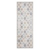 Vintage Oriental Rhombus Printed Distressed Rug Washable Thin Low Pile Area Rugs for Living Room Indoor Retro Non Slip Soft Carpet for Bedroom - 3 of 4
