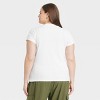 Women's Slim Fit Short Sleeve Ribbed T-Shirt - A New Day™ - 2 of 3