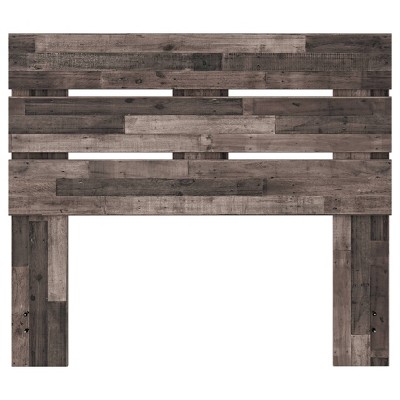Neilsville Multi Gray Full Wood Panel Headboard
