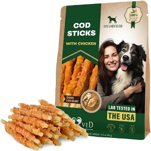 Beloved Pets Dog Treats Cod Sticks Wrapped with Chicken, Rawhide Free Chews 10.6 Oz - 1 Pack - 1 of 4