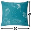 CAVINAS  Aqua Seashell Velvet Throw Pillows,20" Square Coastal Accent Pillows with Hidden Zipper,Decorative Pillows with Polyester Fill for Couch - 2 of 4