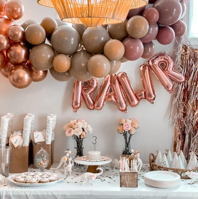 5ct Boho Décor Backdrop White/rose/gold - Spritz™ : Target