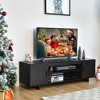 Costway Modern TV Stand Media Entertainment Center for TV's up To 65'' w/Storage Cabinet - image 3 of 4