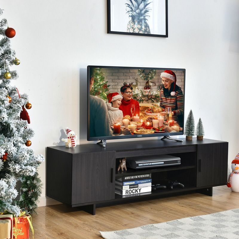 Costway Modern TV Stand Media Entertainment Center for TV's up To 65'' w/Storage Cabinet, 3 of 11
