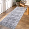 Washable Vintage Rug Non Slip Low Pile Rug Soft Throw Floor Cover Floral Foldable Indoor Carpet for Living Room Bedroom Playroom Nursery - 2 of 4
