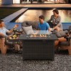 Costway 52'' Outdoor Gas Fire Pit Table Patio Propane Firepit with Cover 50,000 BTU Brown/Black - 4 of 4
