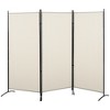 MAYEERTY 3 Panel Room Divider Indoor Privacy Screen for Home Beige 99.5"x71.75"x19.75" - 2 of 4