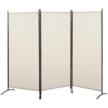 HOMCOM 3-Panel Room Divider Folding Privacy Screen Separator Partition Wall for Indoor Bedroom Office 100" x 72"