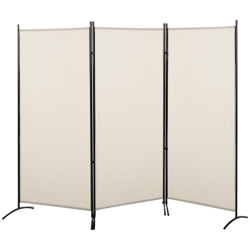 HOMCOM 3-Panel Room Divider Folding Privacy Screen Separator Partition Wall for Indoor Bedroom Office 100" x 72", 1 of 7