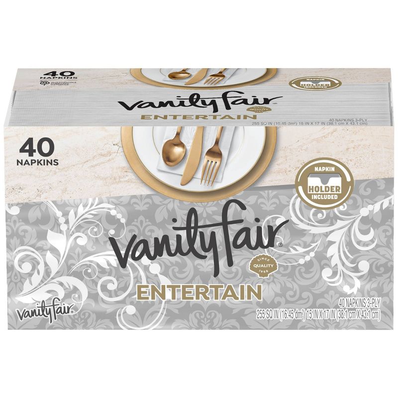 Vanity Fair Entertain 3-Ply Napkins- 40ct, 1 of 11