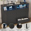 Jojoka 8 Drawer Dresser with Storage Shelves, 55" W Modern Bedroom Dresser with Led Lights - 3 of 4
