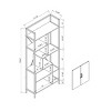 NicBex 6 Shelves File Cabinet with 1 Cabinet,Office Cabinet with Tier-Shelving Design,Modern Storage Cabinet,Filing Cabinet for Home Office - 3 of 4