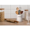 Kook Speckled Ceramic Utensil Crock Holder, 6 Inches, Cream - 2 of 4