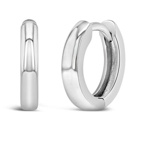 Sterling Silver Hoop Earring - Silver : Target