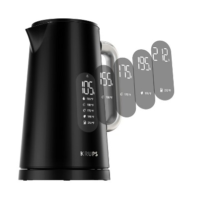 Krups 1.7 L/12 Cup Kettle with Large Digital Screen and Tea Temperature Selection
