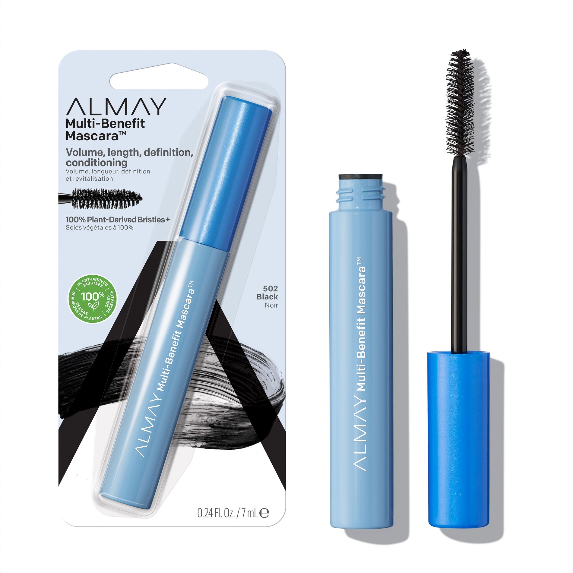 Almay Multi-Benefit Mascara - Keratin Infused - 502 Black - 0.24 fl oz