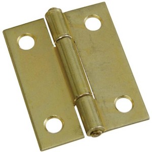 National Hardware 2 in. L Brass Narrow Hinge 2 pk - 1 of 1