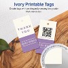 Avery Printable Rectangle Price Tags, Sure Feed Technology, 1-1/2" x 3", Matte Ivory Cardstock, Print-to-The-Edge, Laser/Inkjet Printable, 100 Total - 3 of 4
