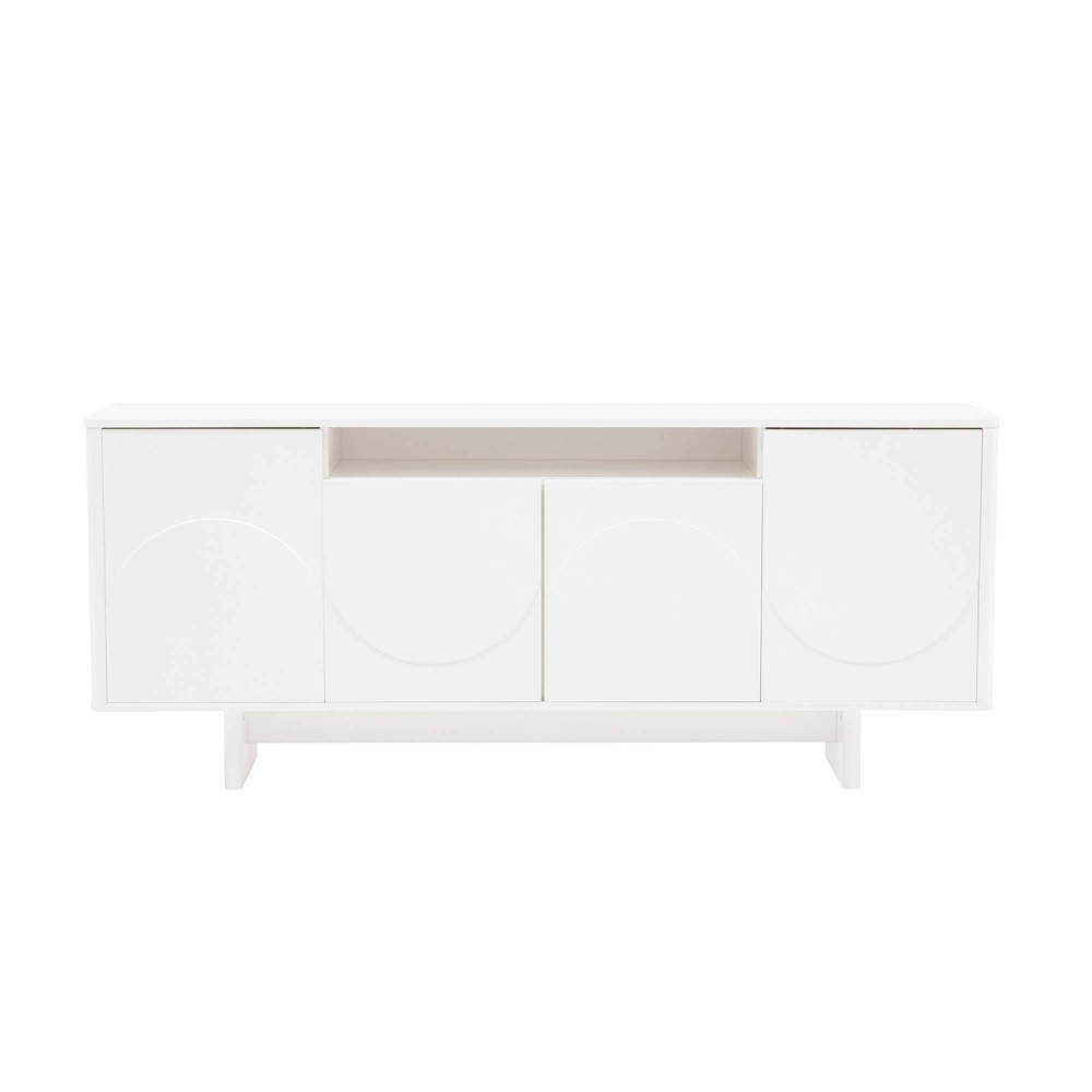 Manhattan Comfort Ella 71" 4 Door Sideboard White