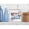 C&F Home 4.75" x 4.75" x 1.5" Peace Love America 4th of July Patriotic Shelf Block Décor - 3 of 4