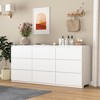 ORRD 9 Drawer White Dresser, Modern Wide Wood Storage Cabinet, Handleless Chest of Drawers for Bedroom or Living Room - 2 of 4