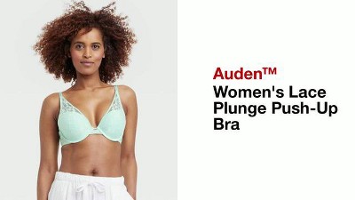 Women's Lace Plunge Push-up Bra - Auden™ Green 38dd : Target