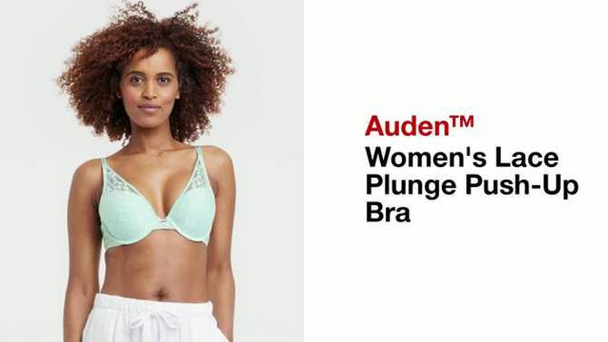 Women's Lace Plunge Push-Up Bra - Auden™, 2 of 6, play video