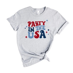 Simply Sage Market Women's Party In The USA Retro Short Sleeve Graphic Tee - 1 of 2