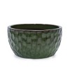 MAYEERTY 3-Piece Ceramic Flowerpot Modern Planter Antique Green for Patio Garden Windowsills - 2 of 4
