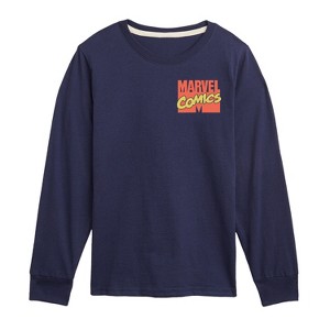 Boys' - Marvel - Iron Man Sketch Long Sleeve Graphic T-Shirt - 1 of 4