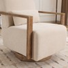 Hrinhom Linen Fabric Swivel Accent Chair,Armchair With Lumbar Pillow - 4 of 4