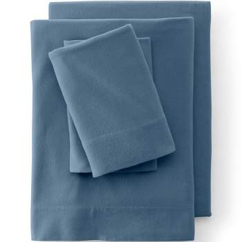 Lands' End Comfy Super Soft Cotton Flannel Bed Sheet Set - 5oz
