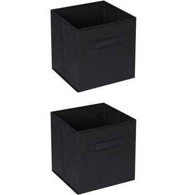 REGALWOVEN Collapsible Fabric Storage Bin with Handle for Organizing Clothes Books 2 Pcs