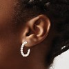 Chisel Stainless Steel Polished White Mother of Pearl J-Hoop Earring - 4 of 4