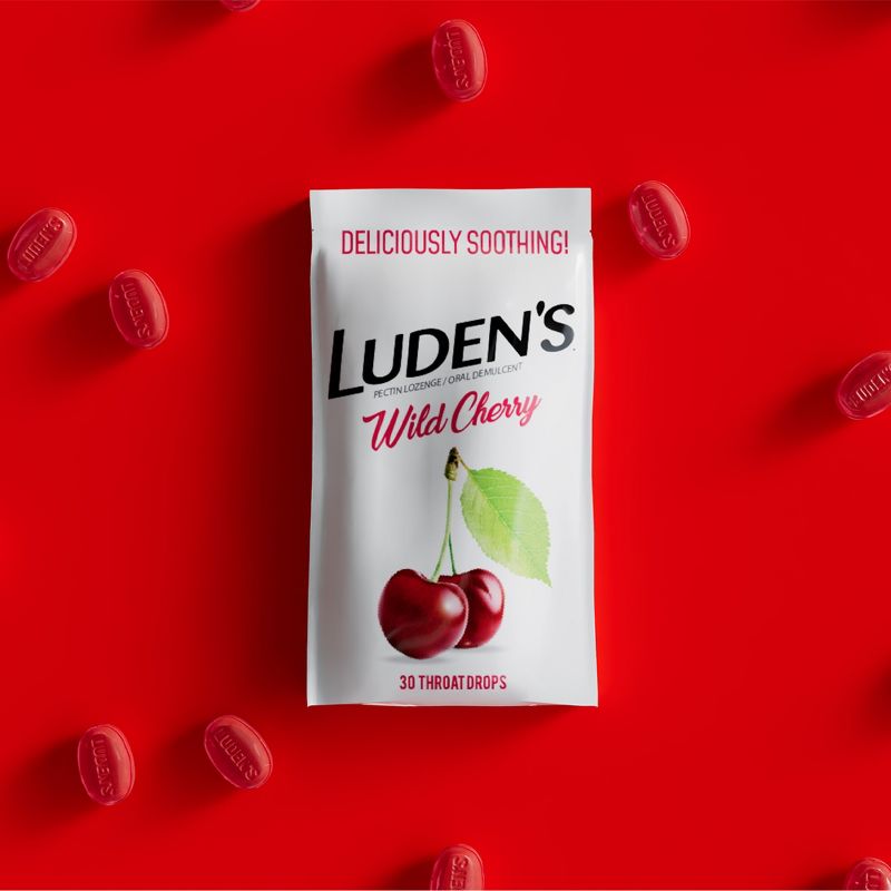 Luden&#39;s Soothing Throat Drops for Sore &#38; Irritated Throats - Wild Cherry - 30ct, 3 of 14